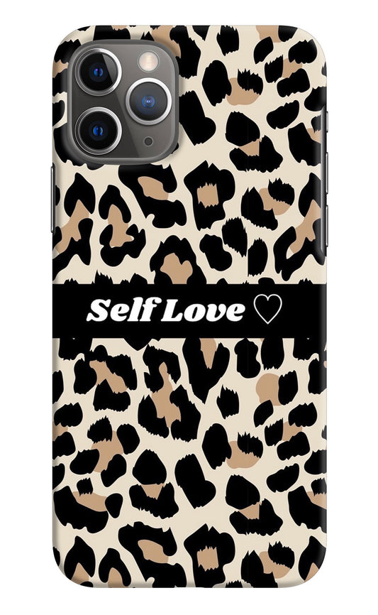 Leopard Print Self Love iPhone 11 Pro Back Cover