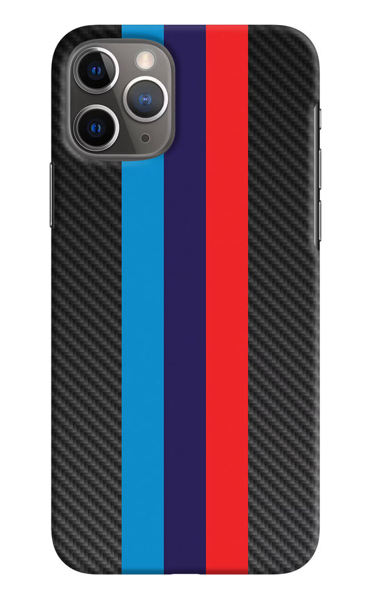 BMW Stripes Pattern iPhone 11 Pro Hard Case Back Cover by Casekaro