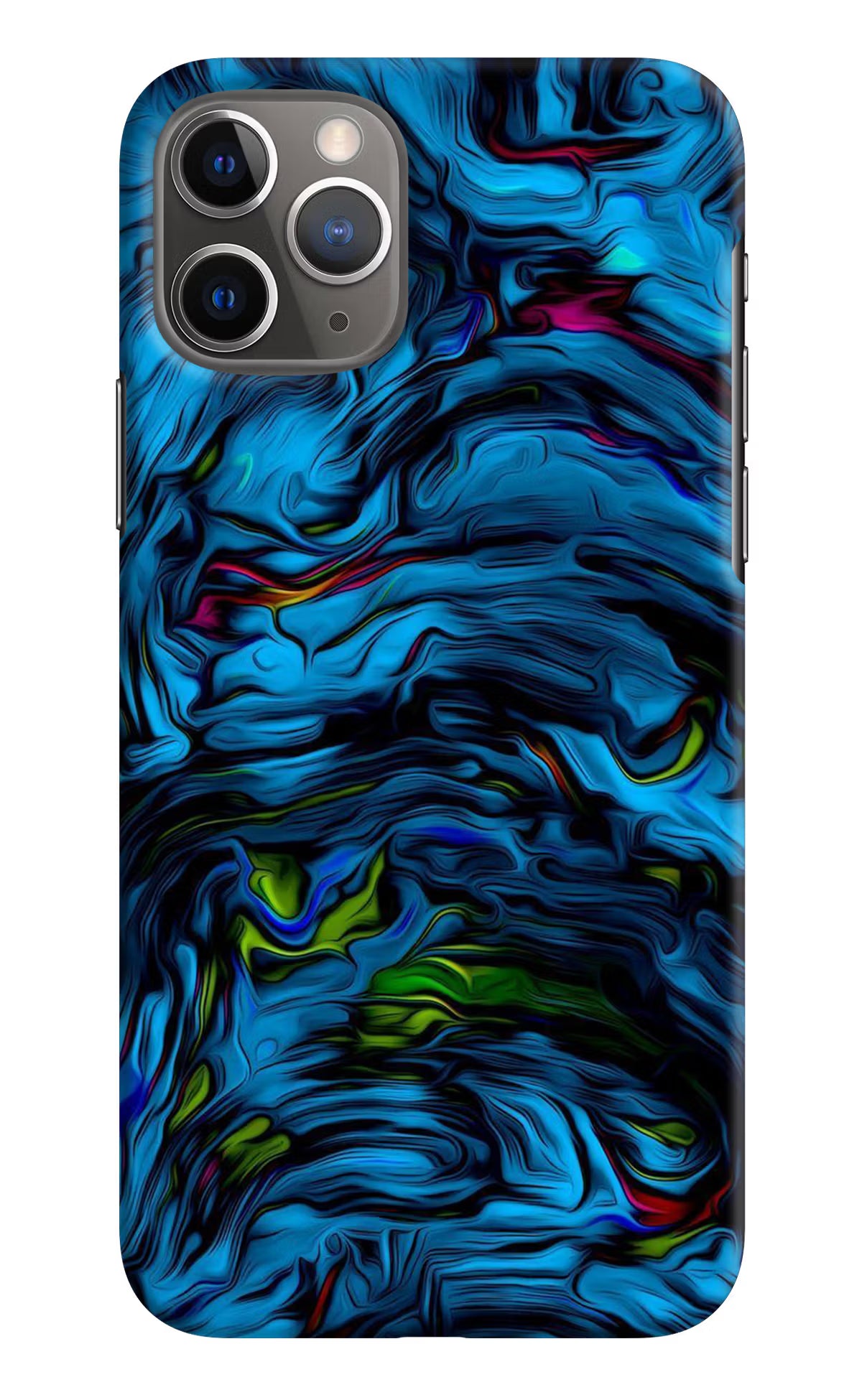 Dark Blue Abstract iPhone 11 Pro Hard Case Back Cover by Casekaro