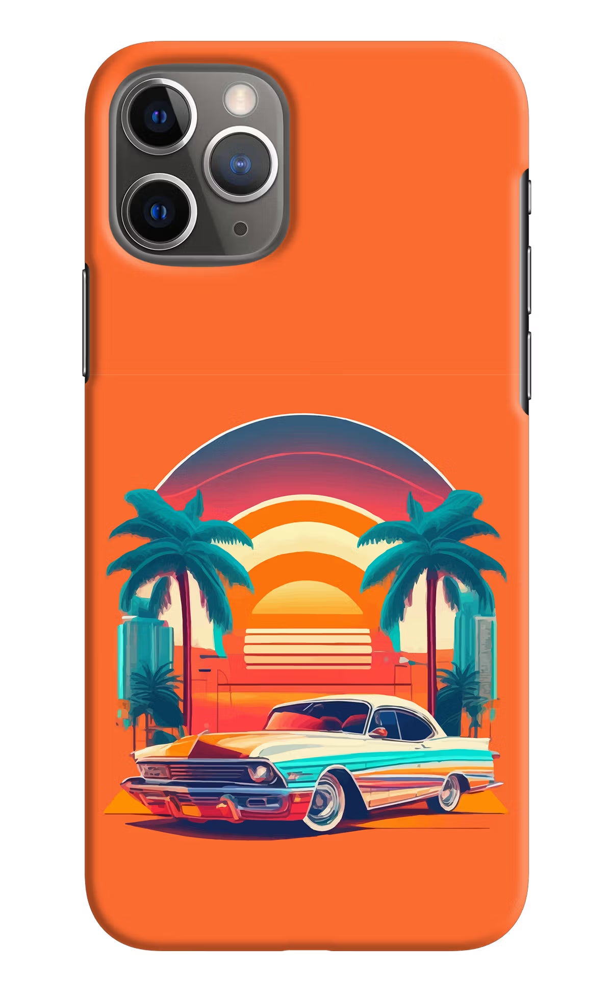 Palm Drive 80s iPhone 11 Pro Hard Case Back Cover by Casekaro
