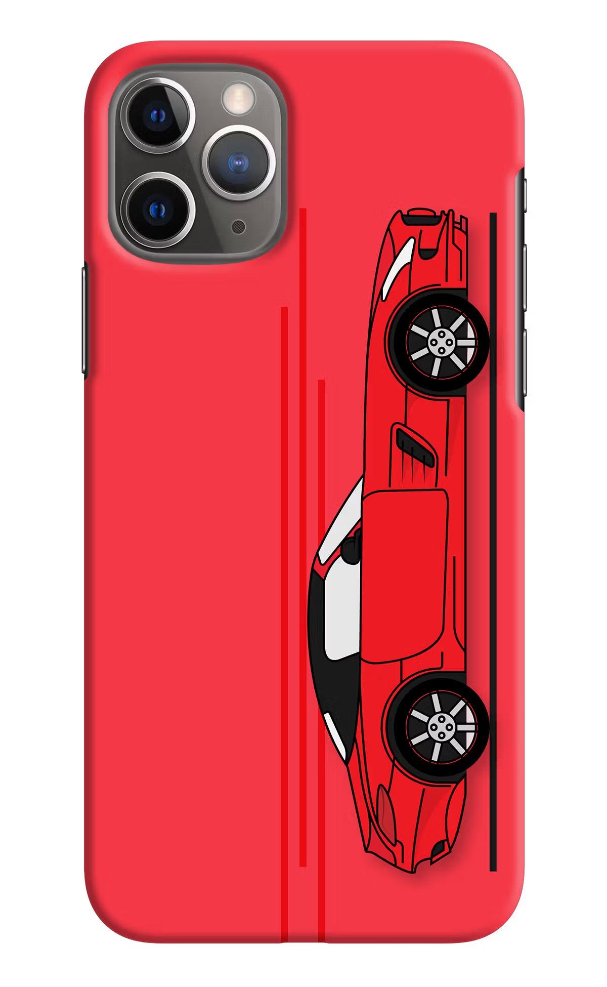 Red Velocity iPhone 11 Pro Hard Case Back Cover by Casekaro