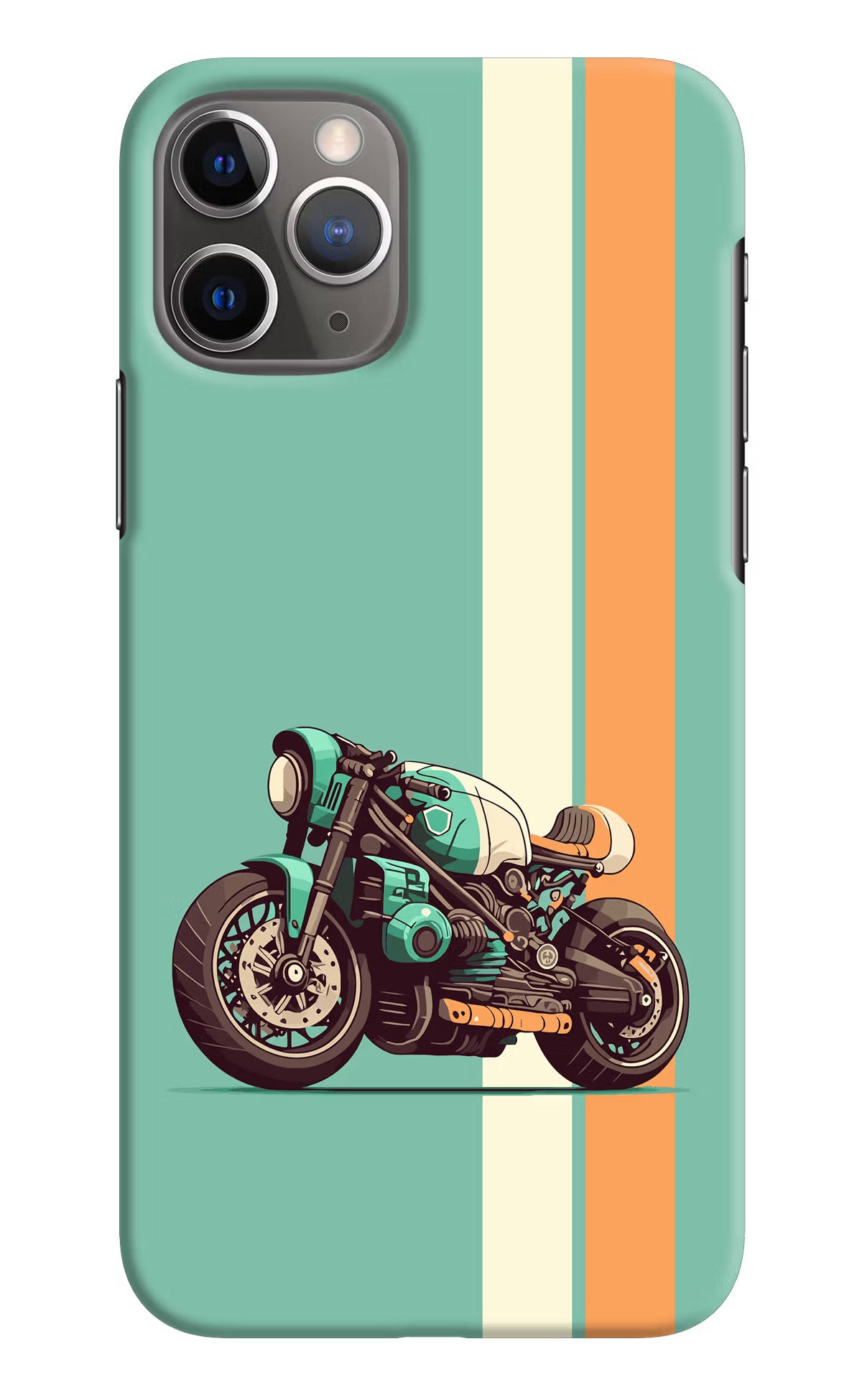 Striped Moto Drift iPhone 11 Pro Hard Case Back Cover by Casekaro