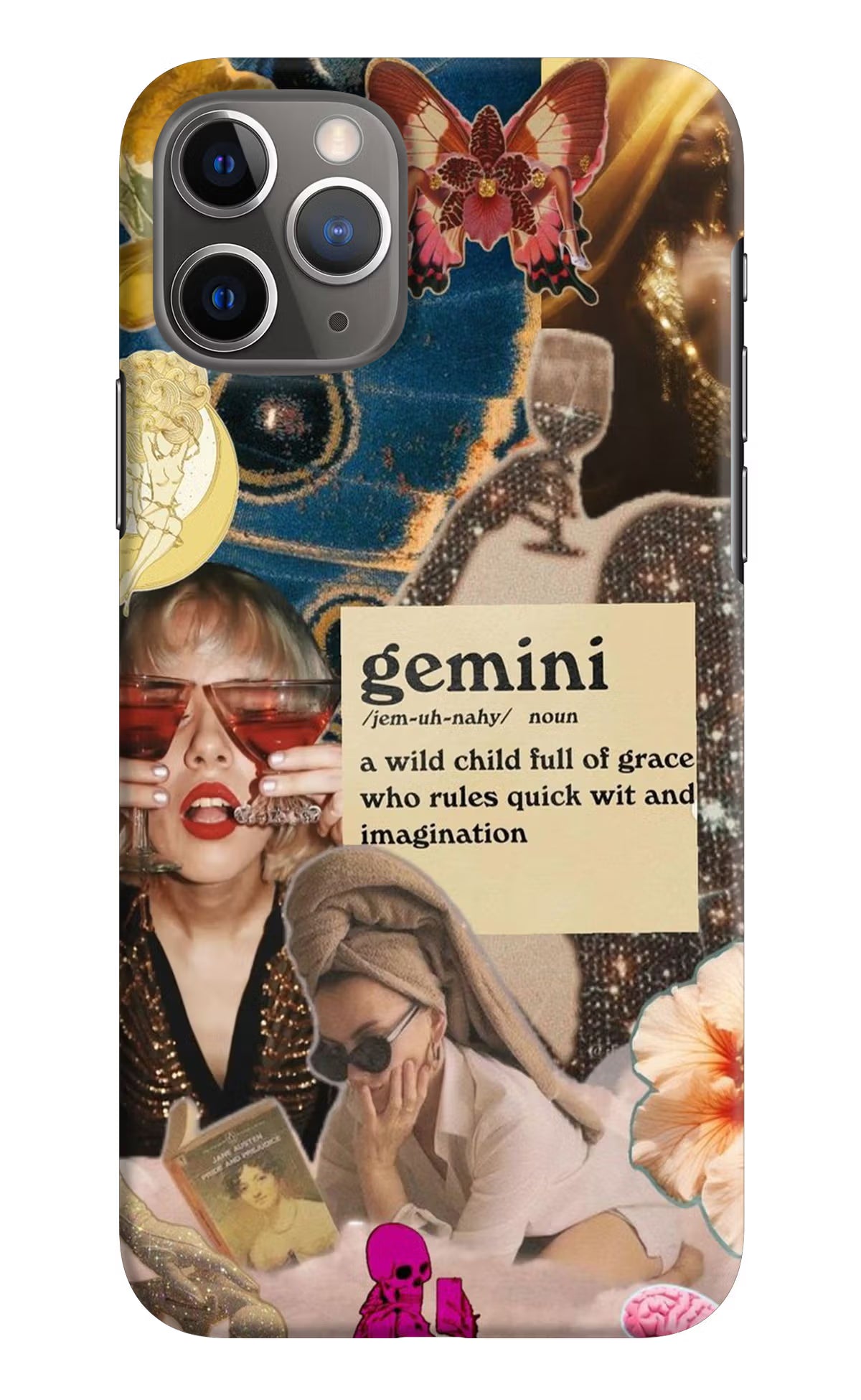 Gemini Zodiac iPhone 11 Pro Hard Case Back Cover by Casekaro