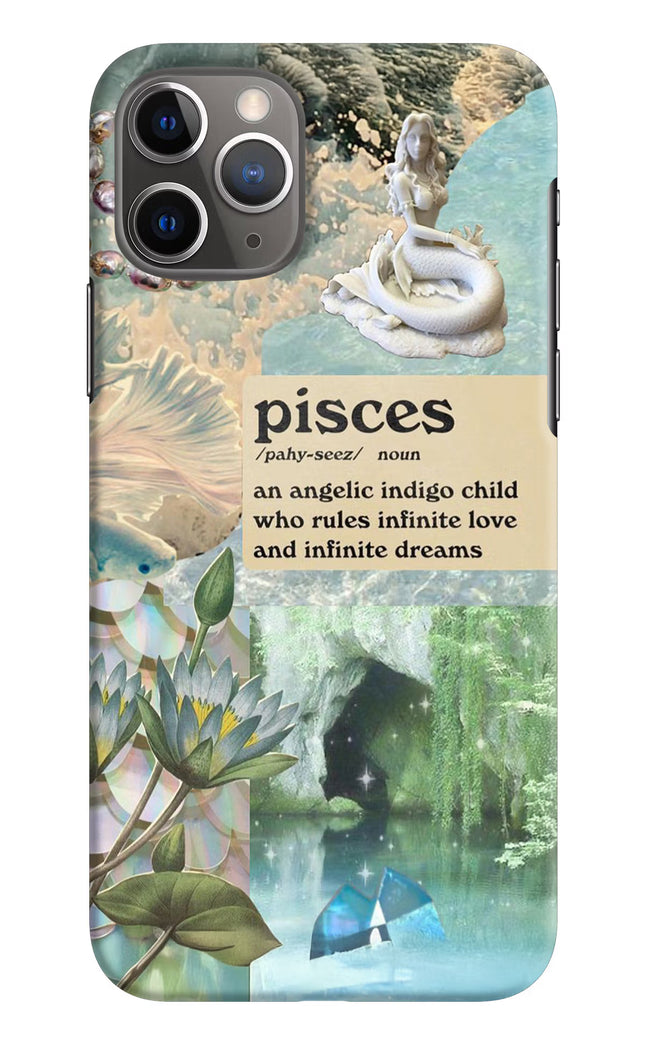 Pisces Zodiac iPhone 11 Pro Hard Case Back Cover by Casekaro