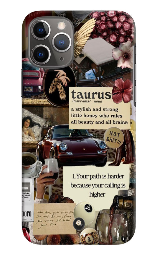 Taurus Zodiac iPhone 11 Pro Hard Case Back Cover by Casekaro