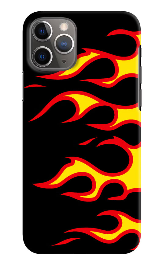 Side Sweep Flames iPhone 11 Pro Hard Case Back Cover by Casekaro