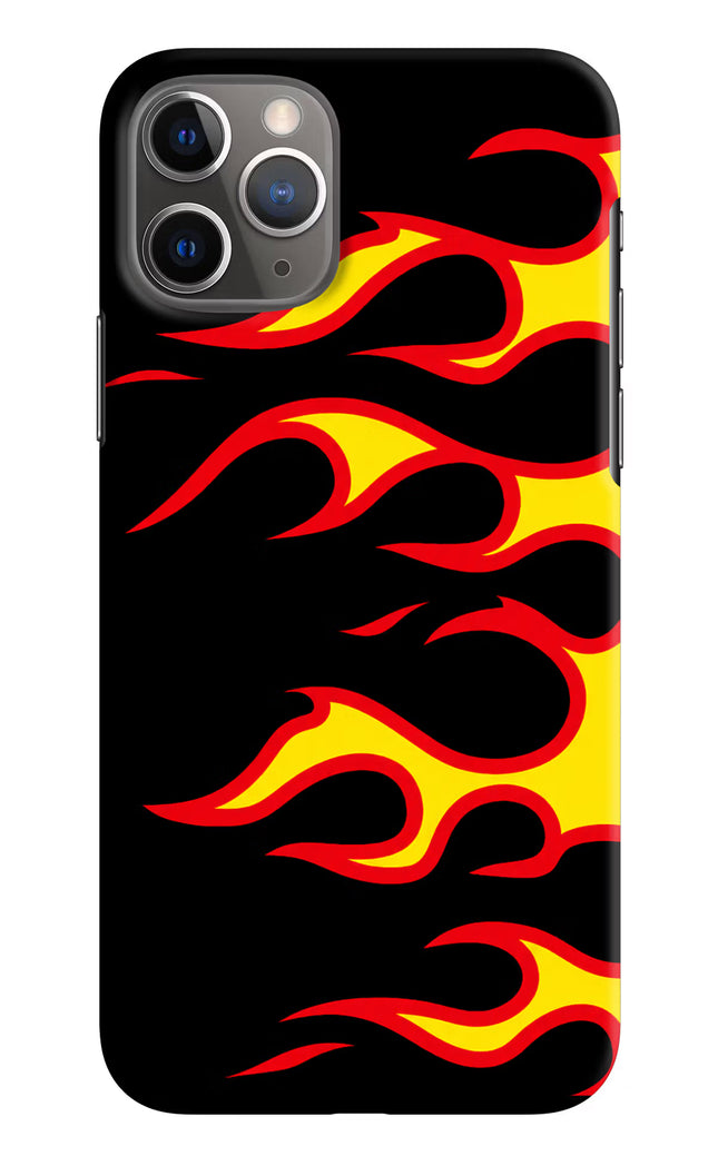 Side Sweep Flames iPhone 11 Pro Hard Case Back Cover by Casekaro