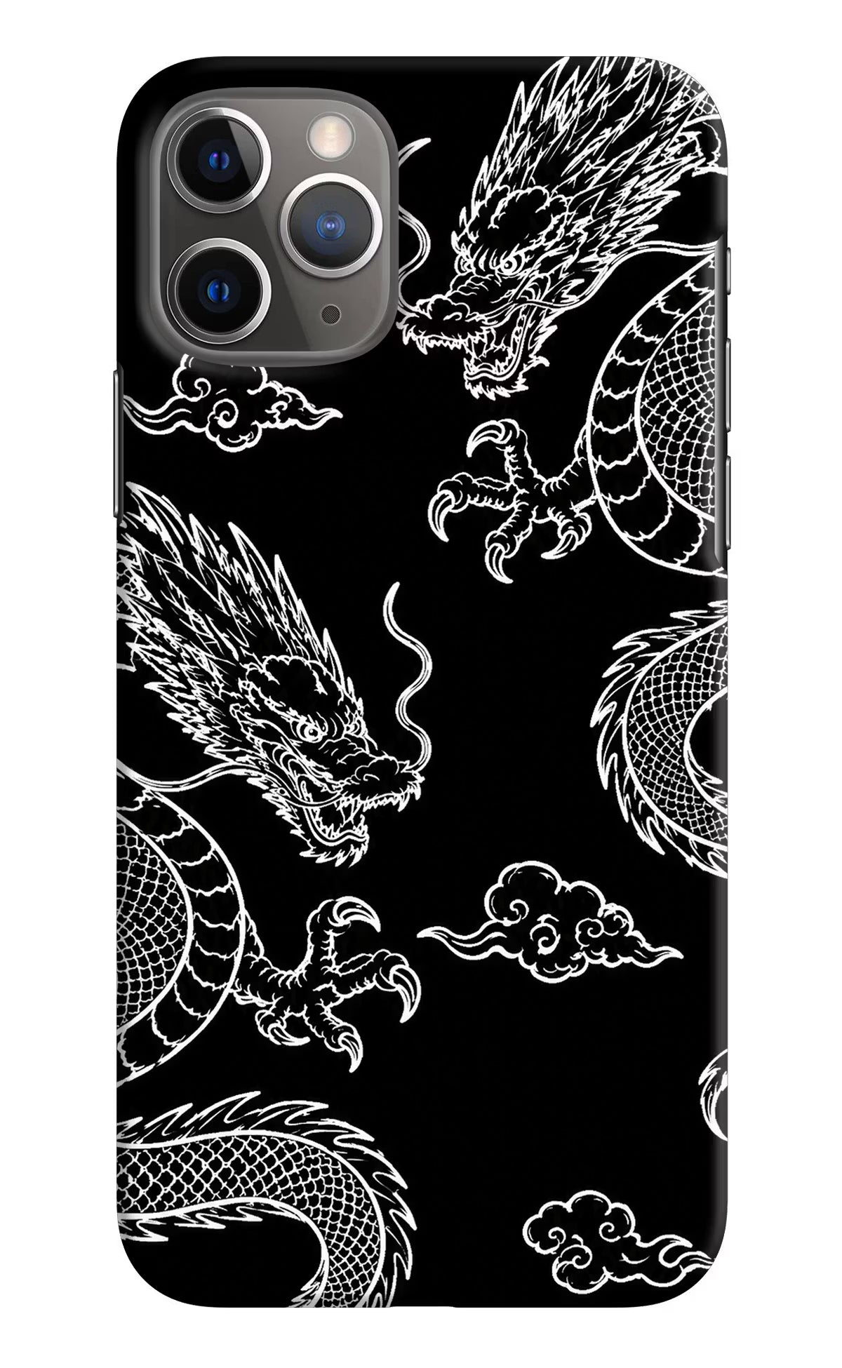 Twin Dragons iPhone 11 Pro Hard Case Back Cover by Casekaro