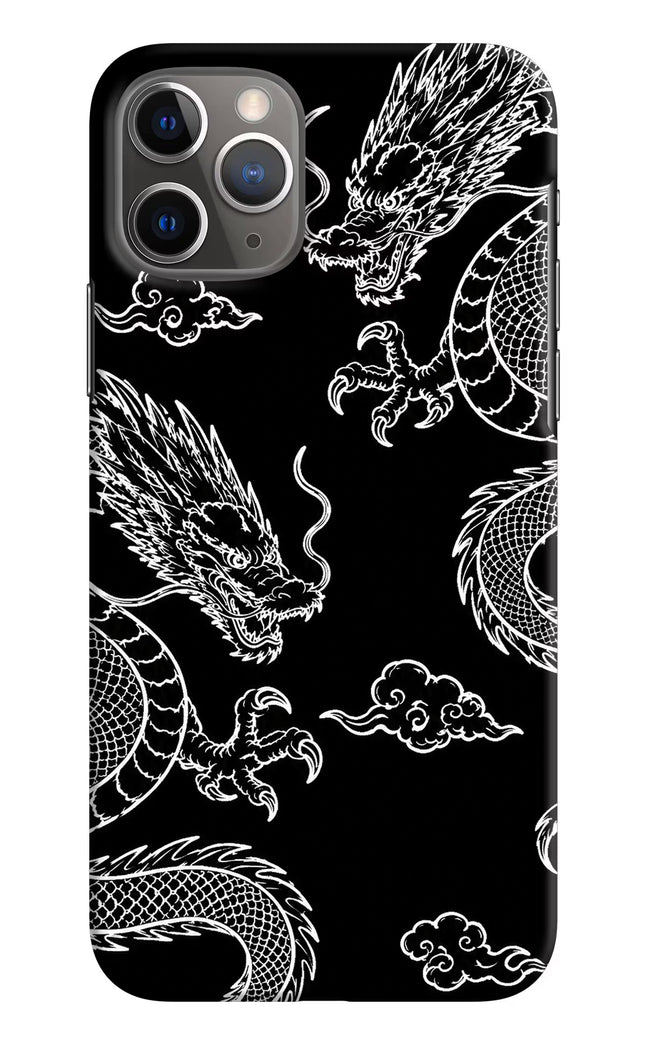 Twin Dragons iPhone 11 Pro Hard Case Back Cover by Casekaro