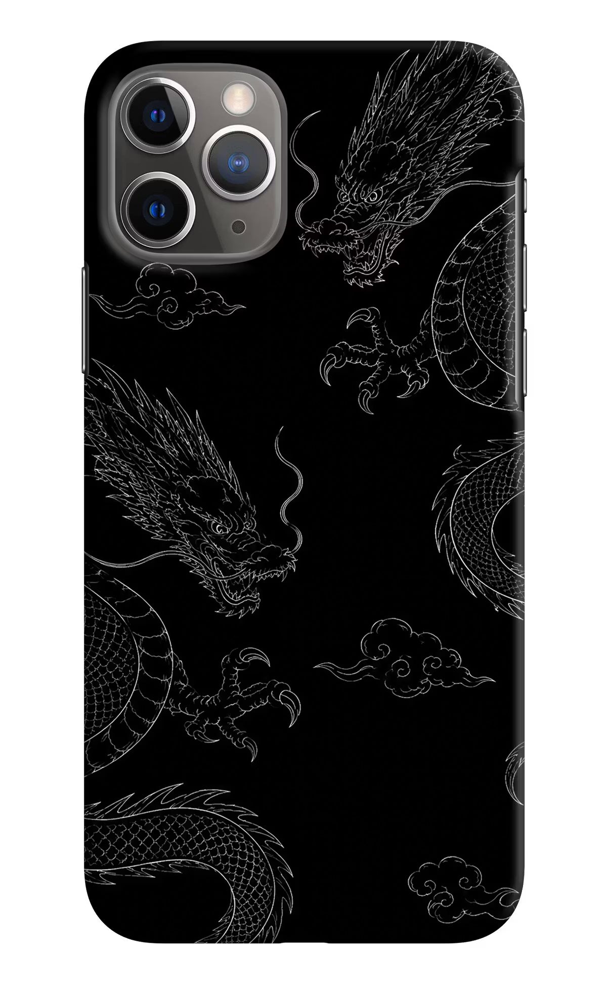 Twin Dragons iPhone 11 Pro Hard Case Back Cover by Casekaro