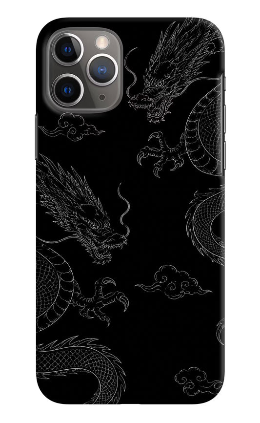 Twin Dragons iPhone 11 Pro Hard Case Back Cover by Casekaro