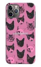 Pink Cats iPhone 11 Pro Hard Case Back Cover by Casekaro