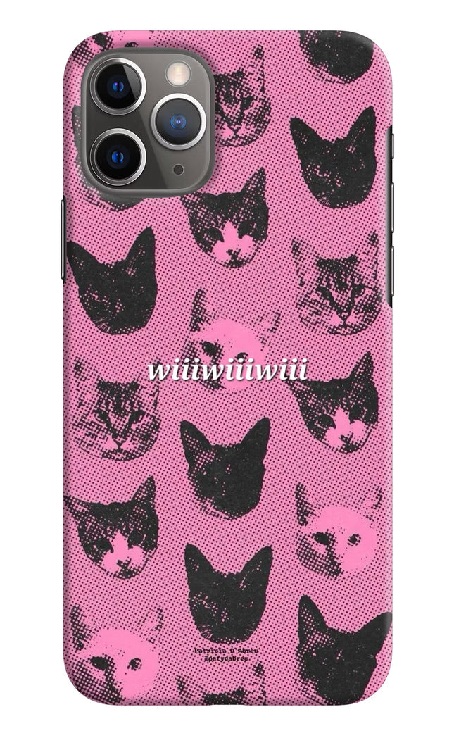 Pink Cats iPhone 11 Pro Hard Case Back Cover by Casekaro