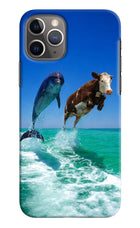 Dolphin vs Cow iPhone 11 Pro Hard Case Back Cover by Casekaro