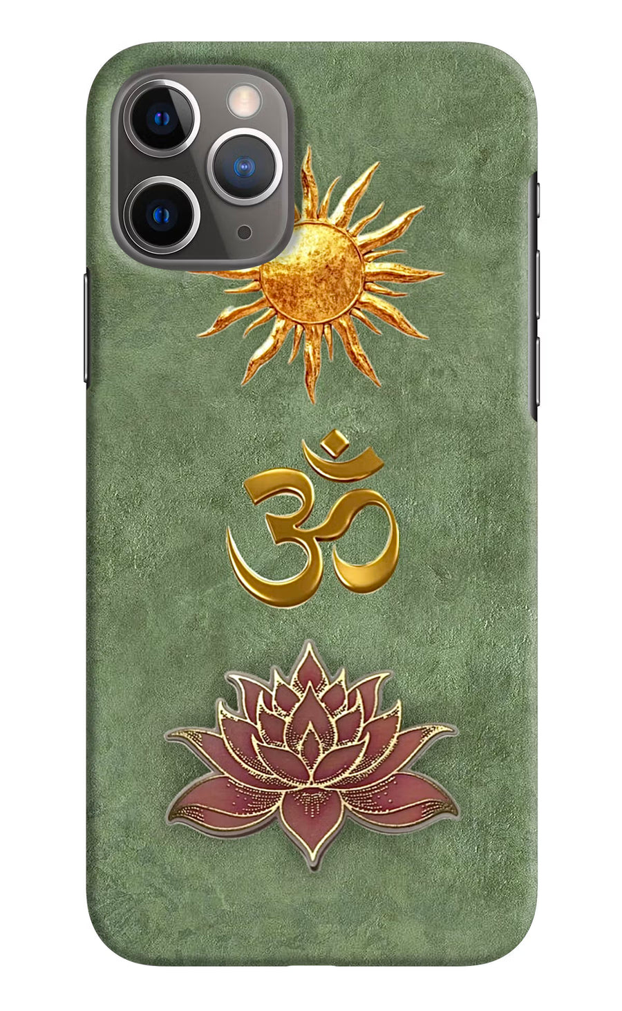 Om & Lotus iPhone 11 Pro Back Cover, Hard case