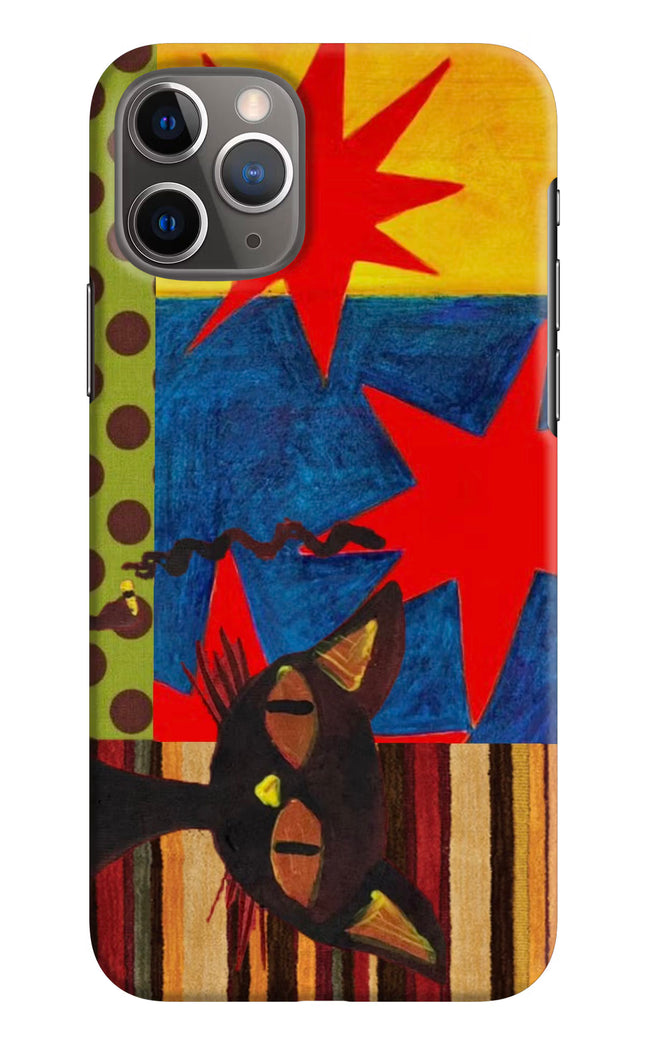 Pop Cat iPhone 11 Pro Hard Case Back Cover by Casekaro