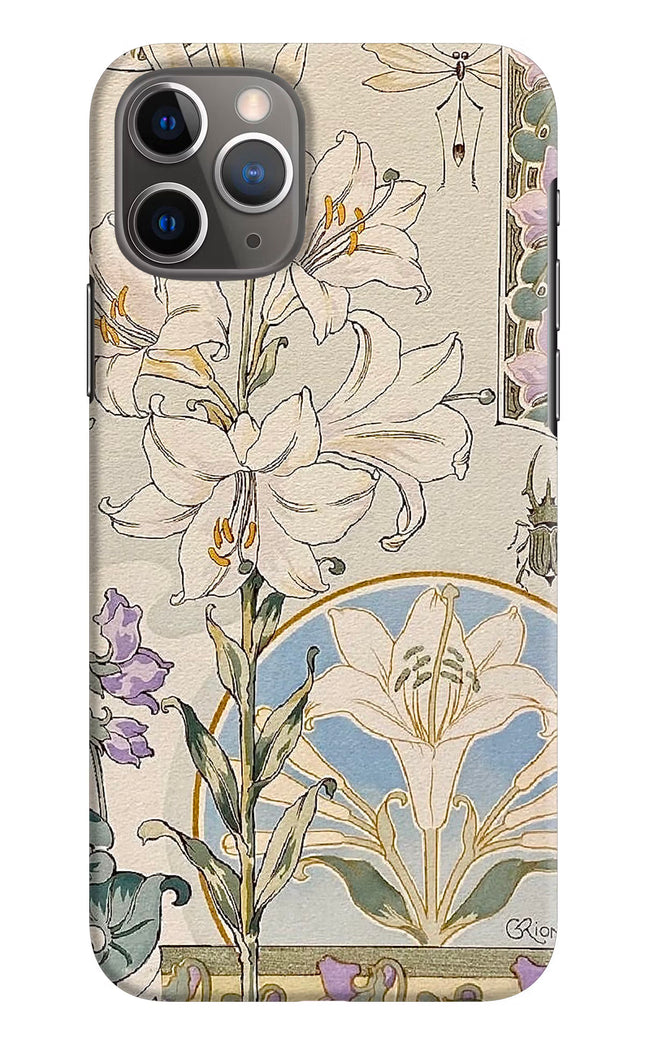 White Lily iPhone 11 Pro Hard Case Back Cover by Casekaro
