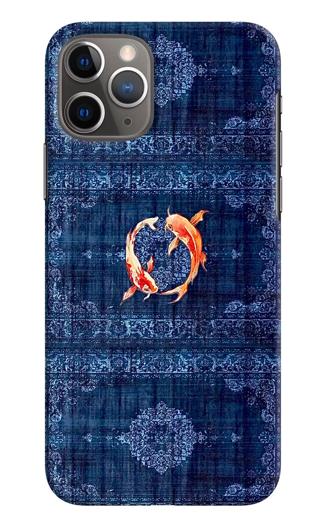 Koi Blue iPhone 11 Pro Hard Case Back Cover by Casekaro