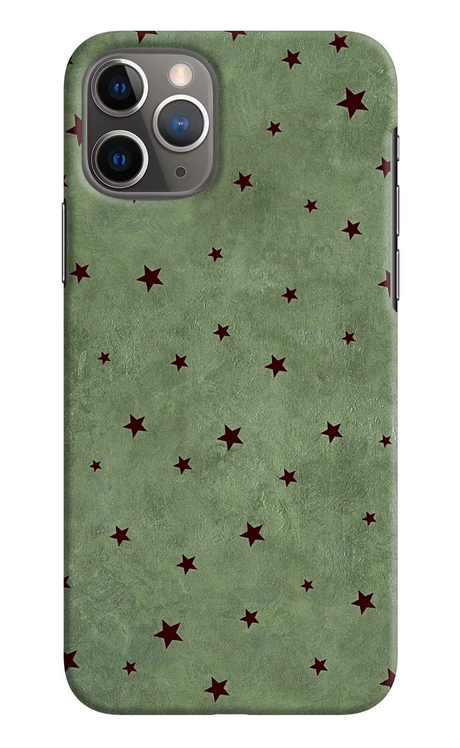 Green Stars iPhone 11 Pro Hard Case Back Cover by Casekaro