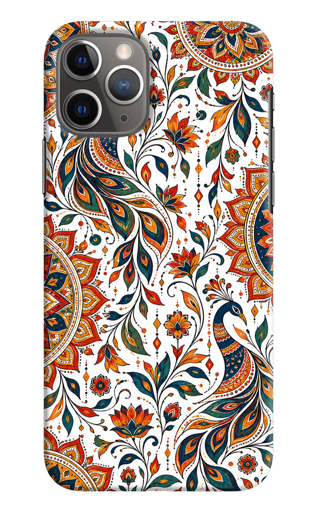 White Mayura iPhone 11 Pro Hard Case Back Cover by Casekaro