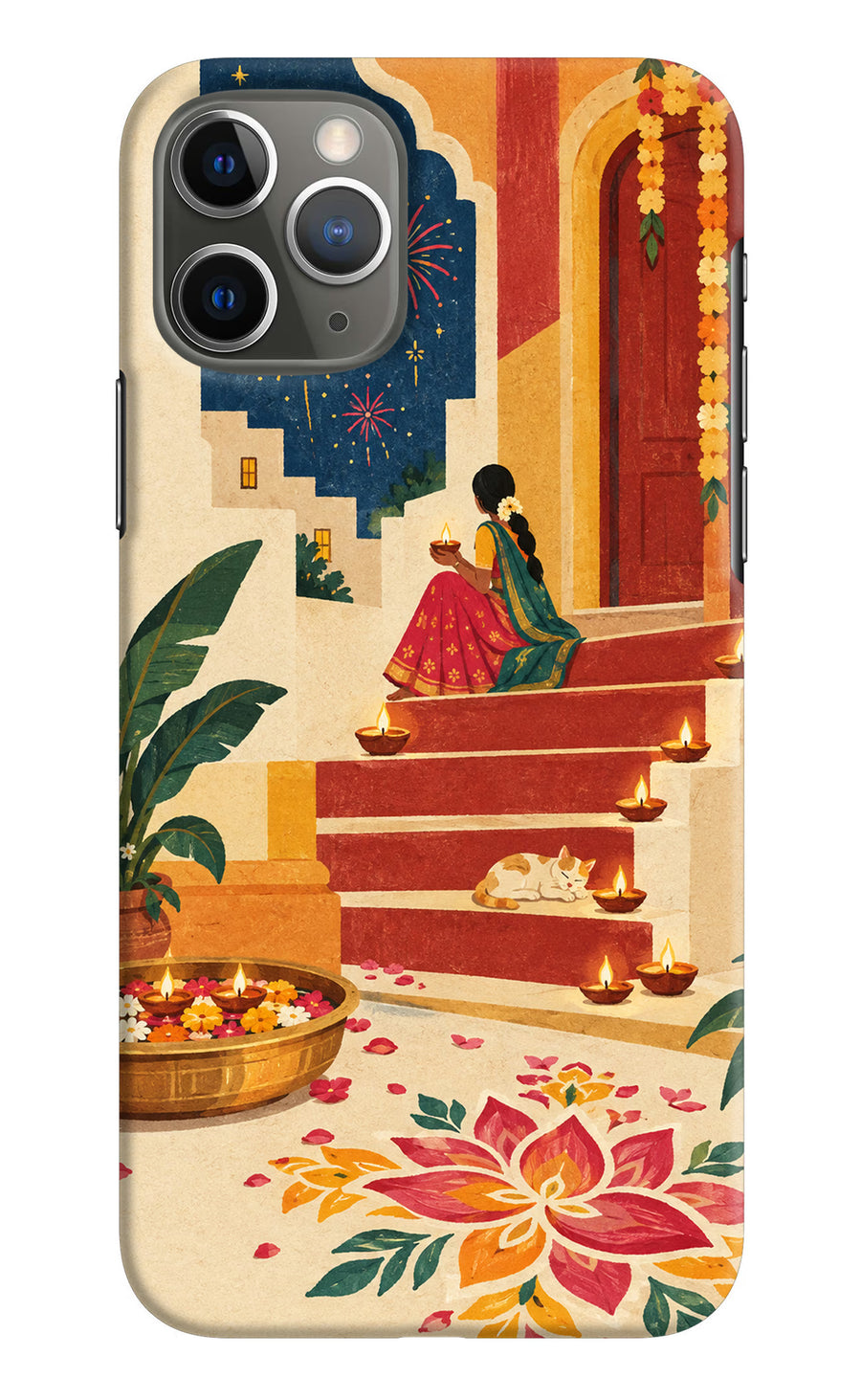 Diwali Rangoli iPhone 11 Pro Back Cover, Hard case