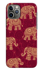 Maroon Elephant iPhone 11 Pro Hard Case Back Cover by Casekaro