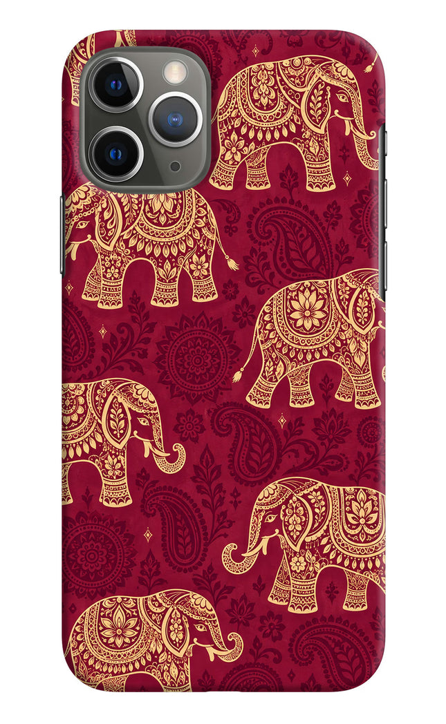Maroon Elephant iPhone 11 Pro Hard Case Back Cover by Casekaro