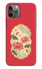 Pink Lotus iPhone 11 Pro Hard Case Back Cover by Casekaro
