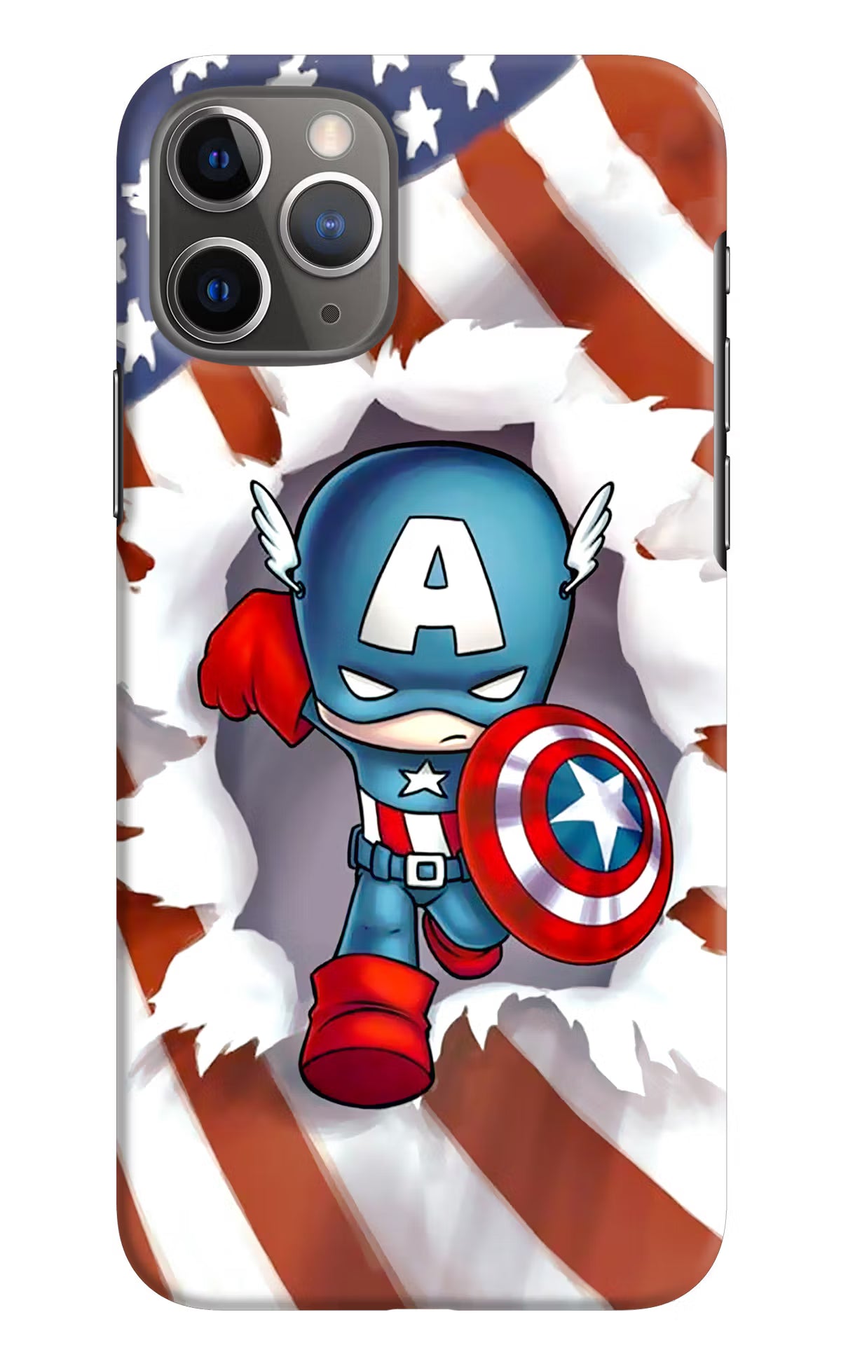 Captain America iPhone 11 Pro Max Hard Case Back Cover by Casekaro