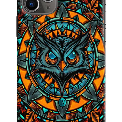 Angry Owl Art iPhone 11 Pro Max Hard Case Back Cover by Casekaro