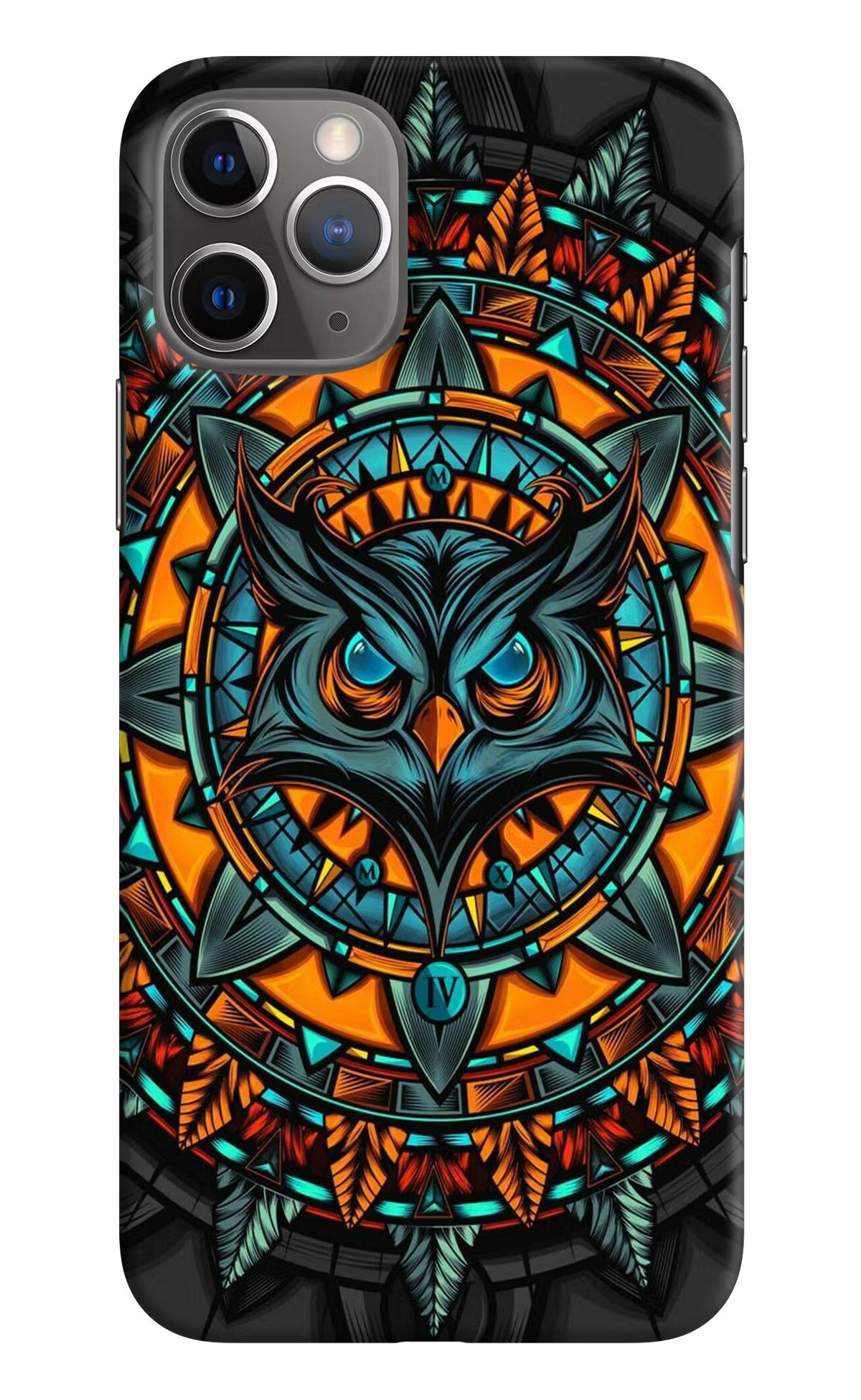 Angry Owl Art iPhone 11 Pro Max Hard Case Back Cover by Casekaro