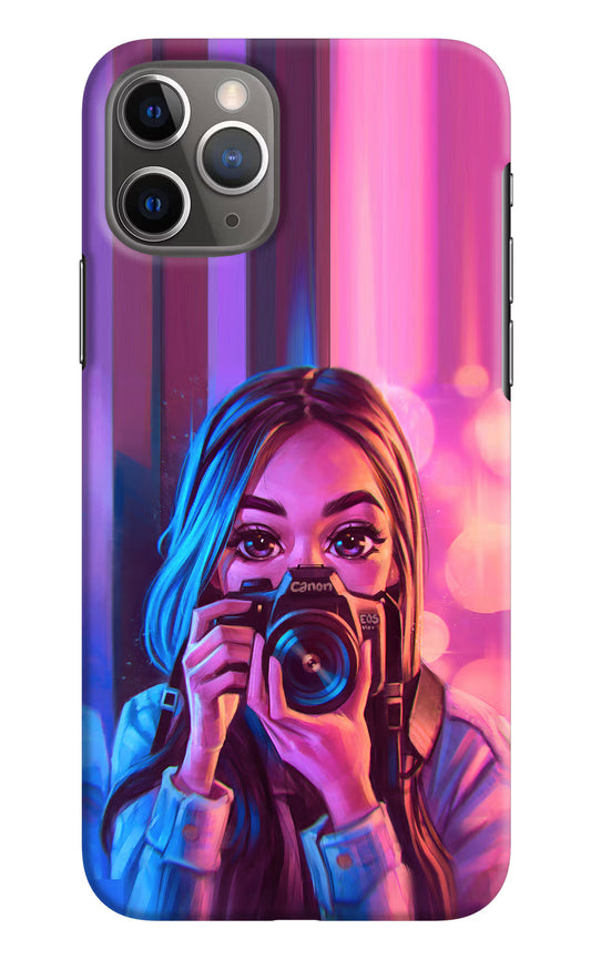 Girl Photographer iPhone 11 Pro Max Hard Case Back Cover by Casekaro