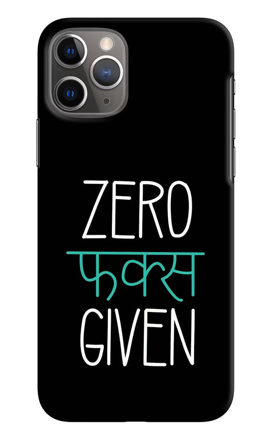 Zero Fucks Given iPhone 11 Pro Max Hard Case Back Cover by Casekaro