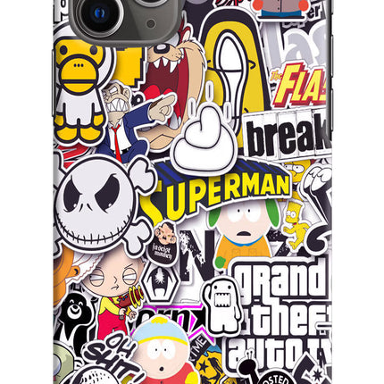 Sticker Bomb iPhone 11 Pro Max Hard Case Back Cover by Casekaro