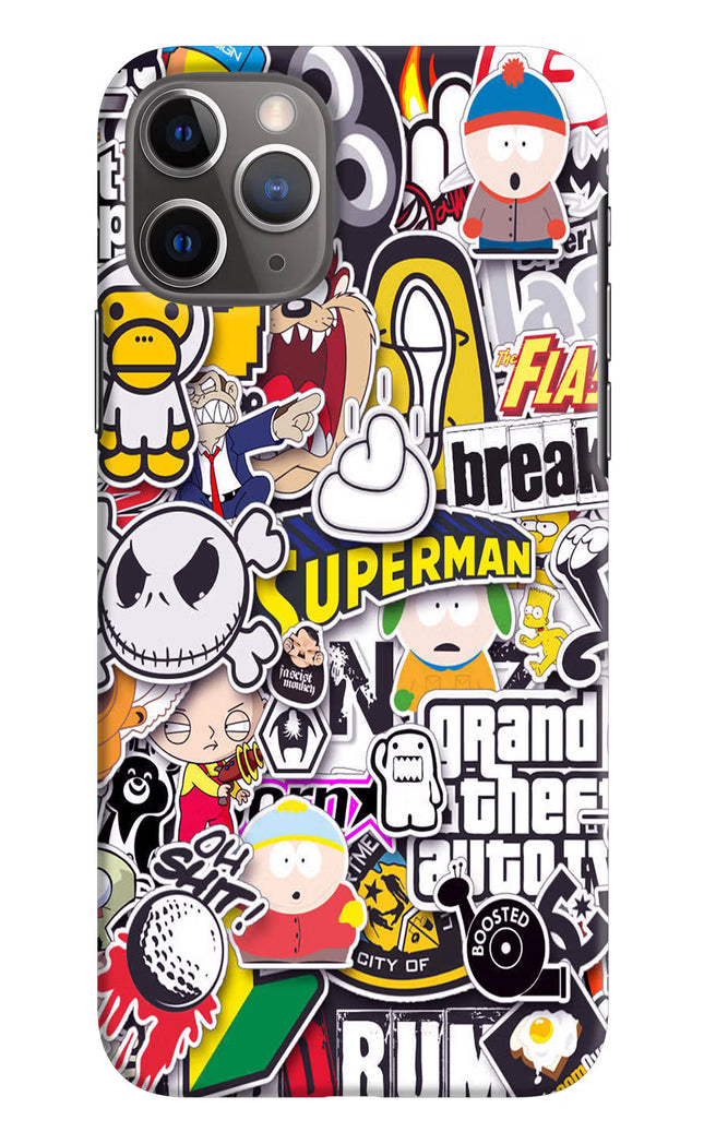 Sticker Bomb iPhone 11 Pro Max Hard Case Back Cover by Casekaro