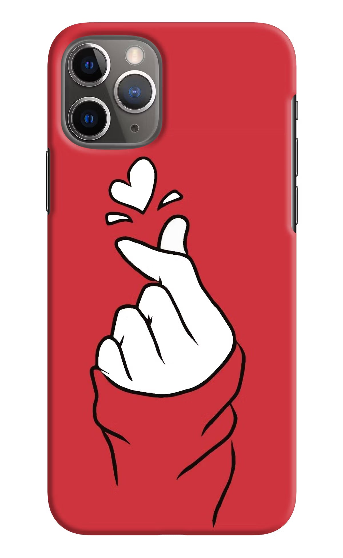 Korean Love Sign iPhone 11 Pro Max Hard Case Back Cover by Casekaro