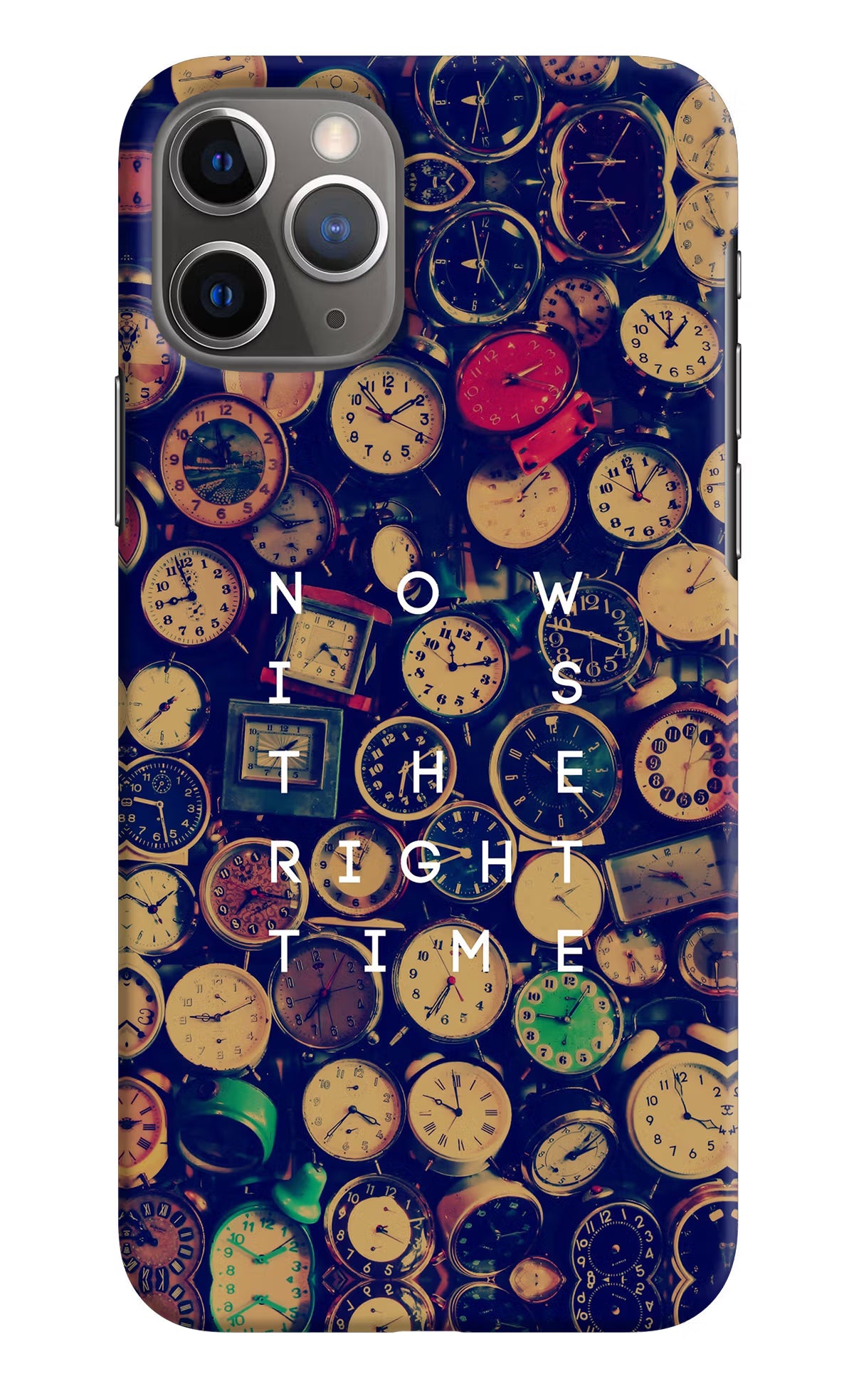 Now is the Right Time Quote iPhone 11 Pro Max Hard Case Back Cover by Casekaro