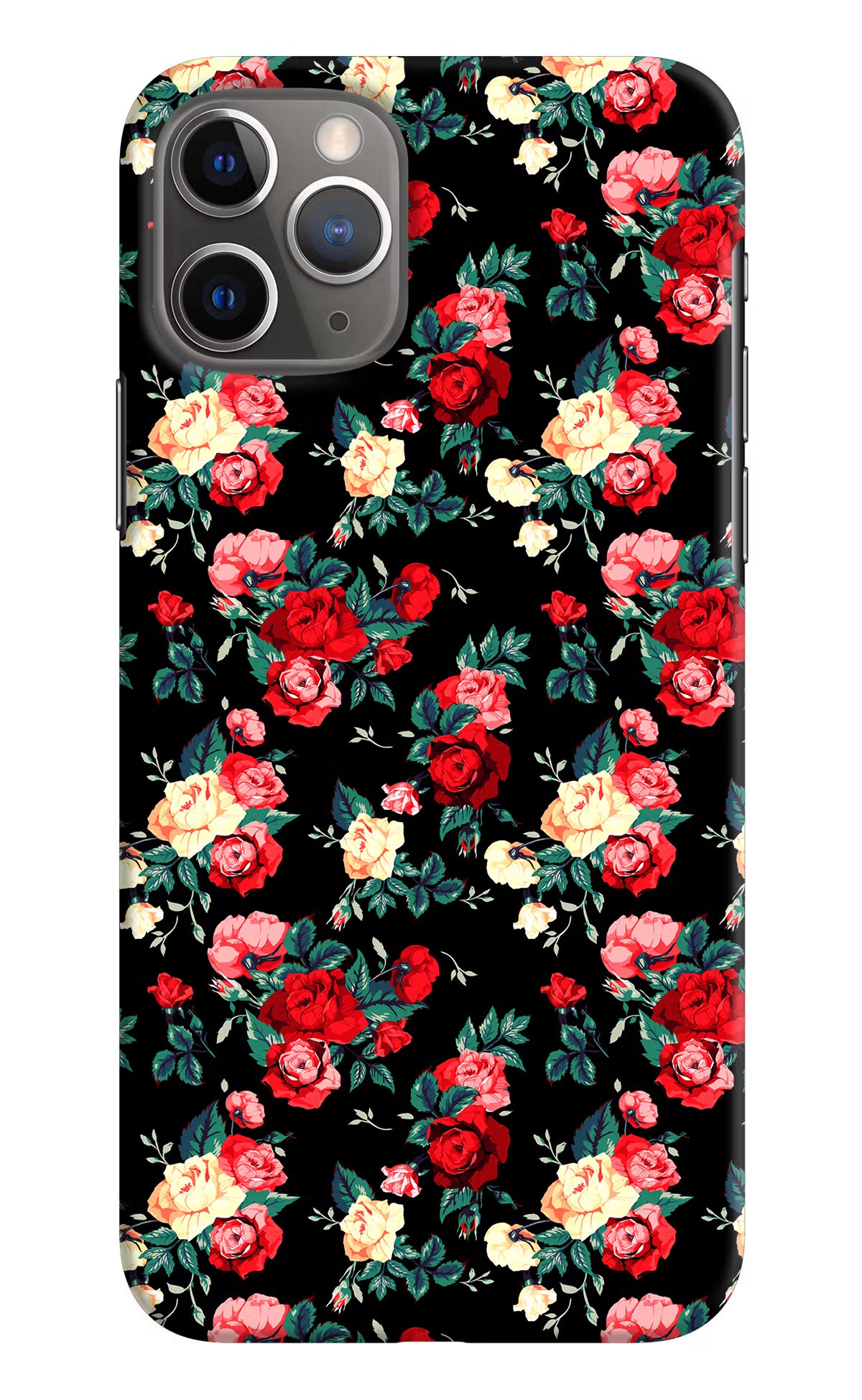 Rose Pattern iPhone 11 Pro Max Hard Case Back Cover by Casekaro