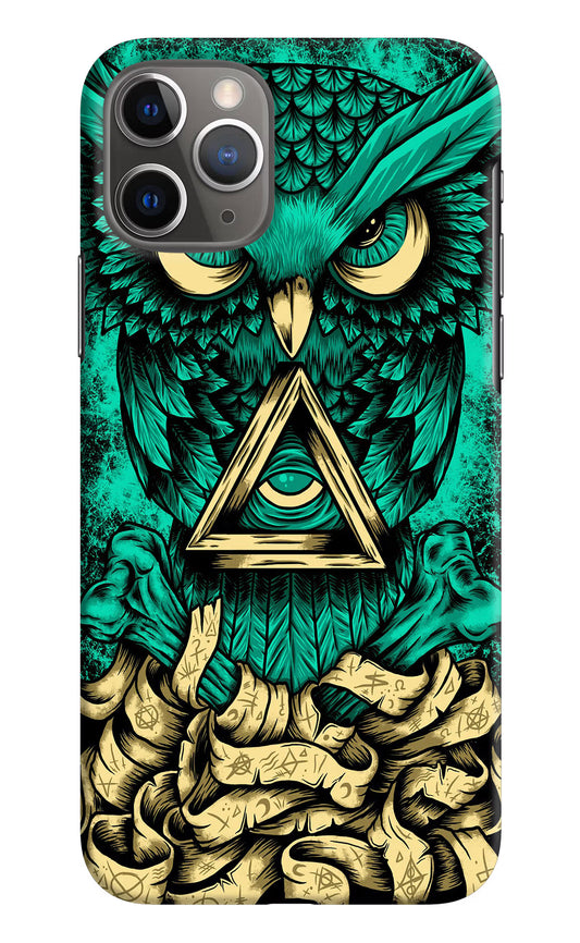 Green Owl iPhone 11 Pro Max Hard Case Back Cover by Casekaro