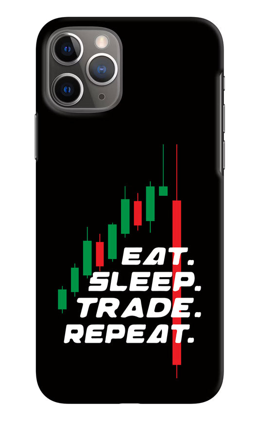 Eat Sleep Trade Repeat iPhone 11 Pro Max Hard Case Back Cover by Casekaro