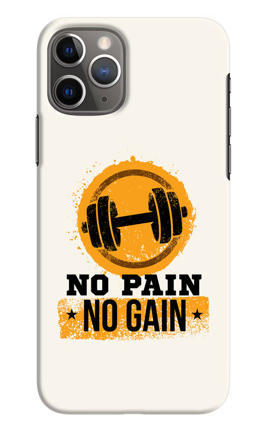 No Pain No Gain iPhone 11 Pro Max Hard Case Back Cover by Casekaro