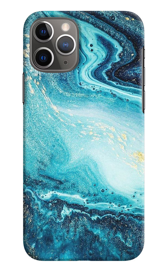 Blue Glitter Marble iPhone 11 Pro Max Hard Case Back Cover by Casekaro