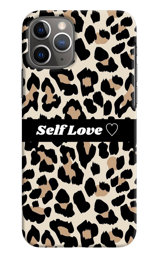 Leopard Print Self Love iPhone 11 Pro Max Back Cover