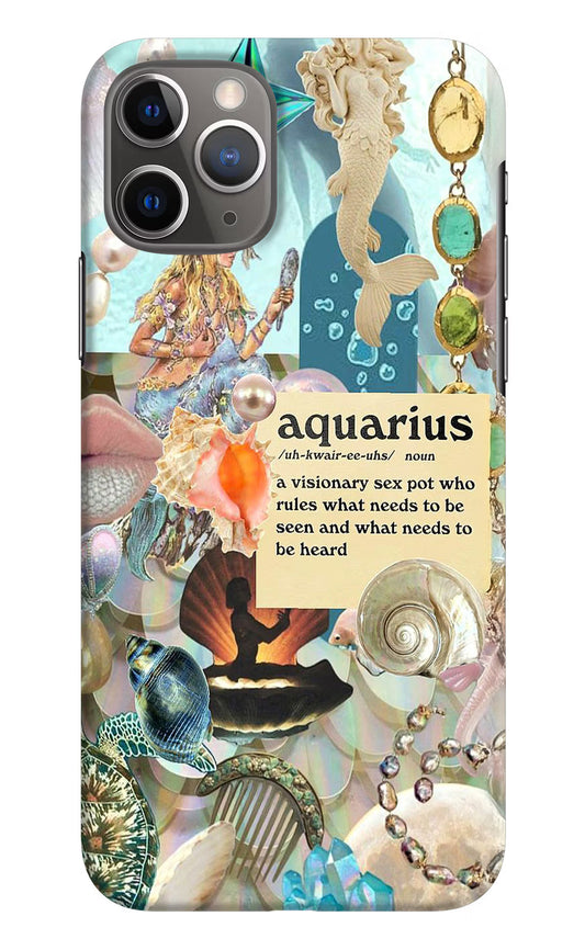 Aquarius Zodiac iPhone 11 Pro Max Hard Case Back Cover by Casekaro