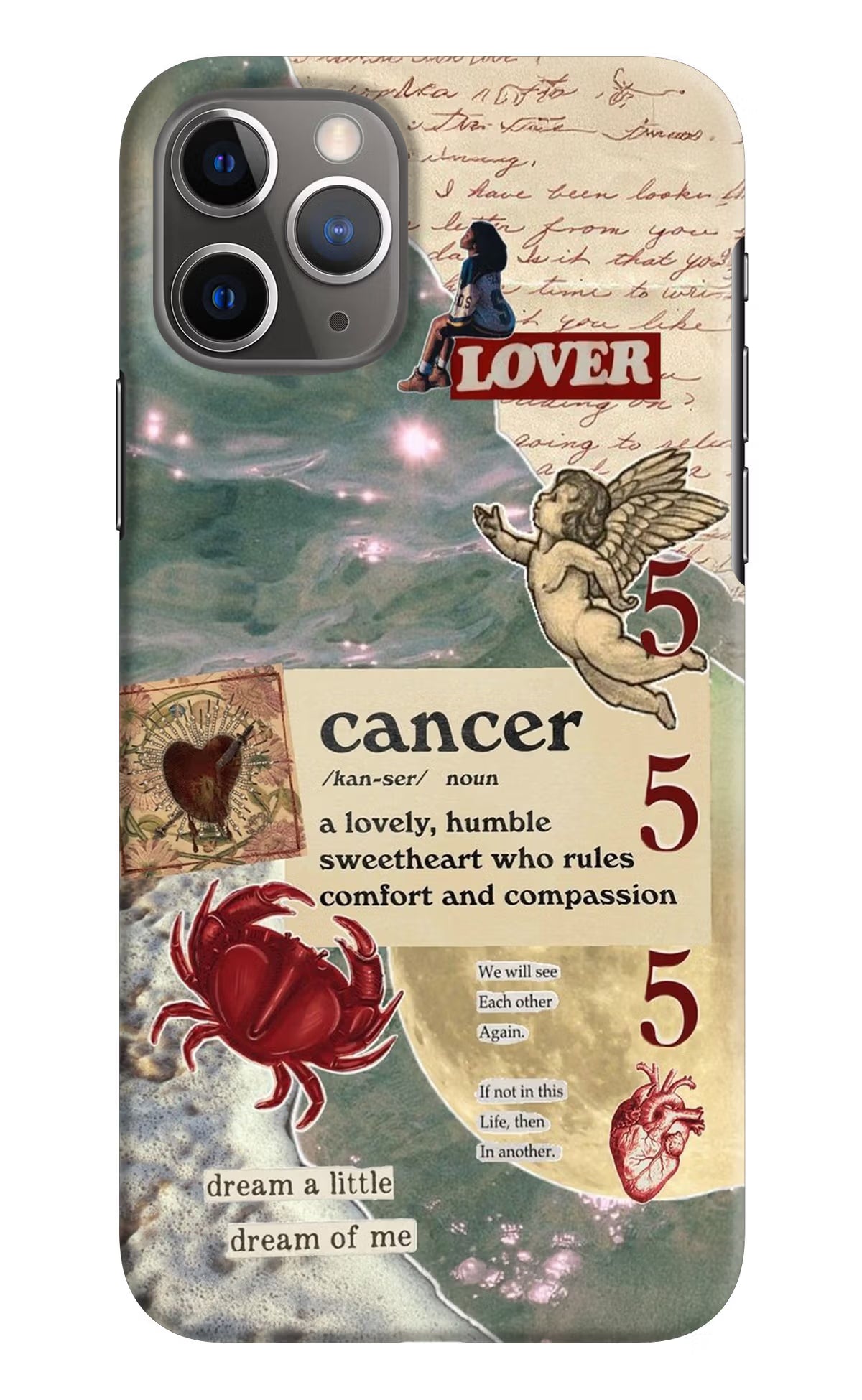 Cancer Zodiac iPhone 11 Pro Max Hard Case Back Cover by Casekaro