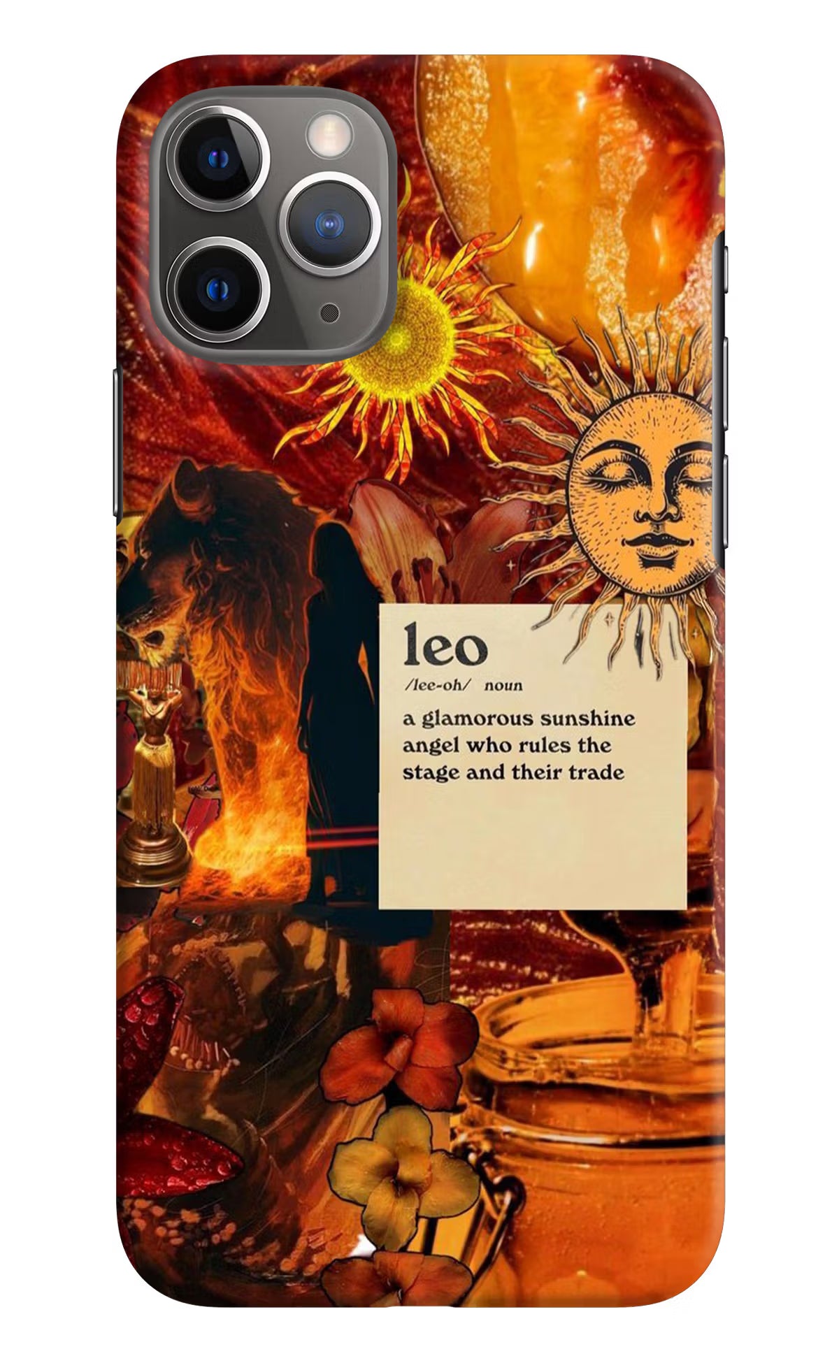 Leo Zodiac iPhone 11 Pro Max Hard Case Back Cover by Casekaro