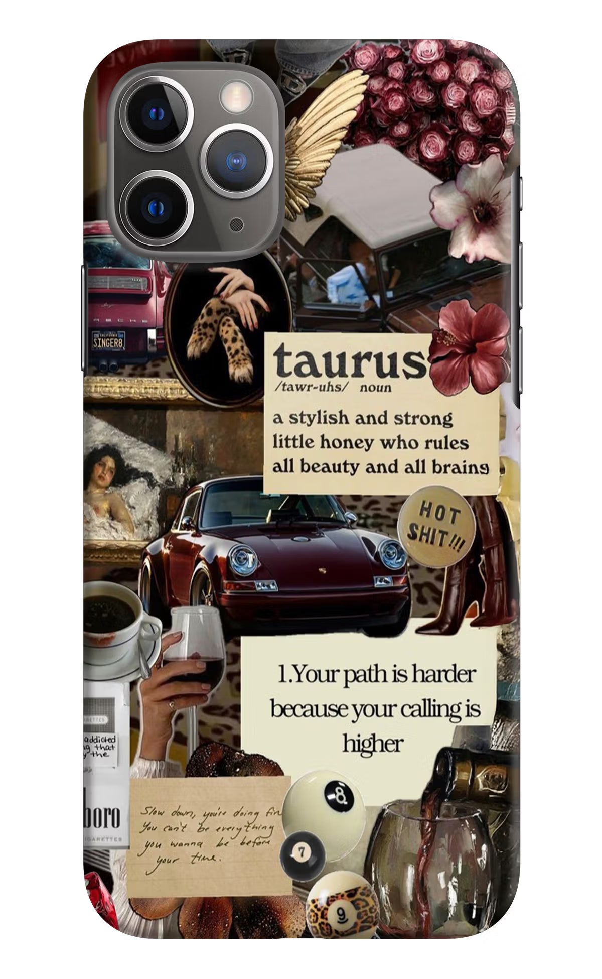 Taurus Zodiac iPhone 11 Pro Max Hard Case Back Cover by Casekaro
