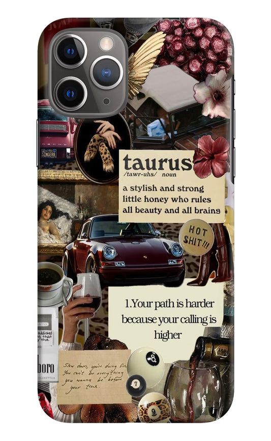 Taurus Zodiac iPhone 11 Pro Max Hard Case Back Cover by Casekaro