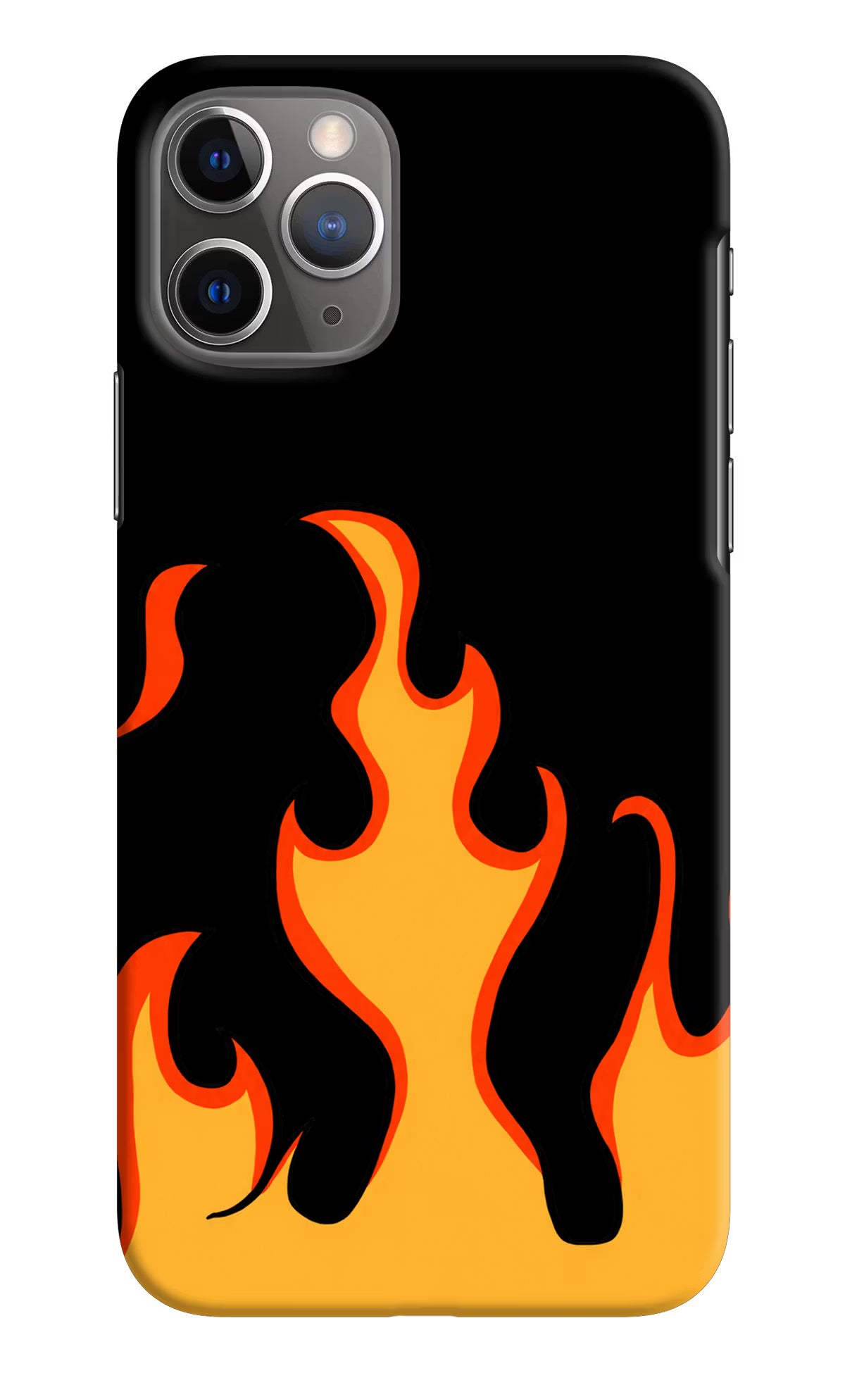 Fired Up – Black iPhone 11 Pro Max Hard Case Back Cover by Casekaro