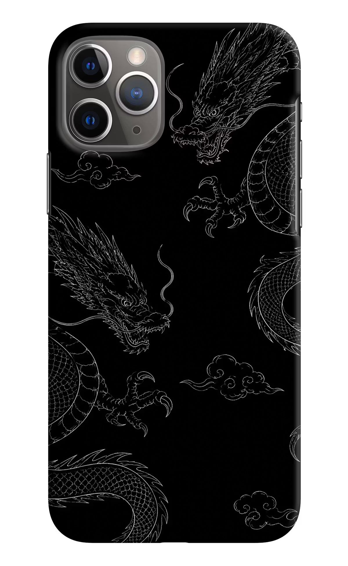 Twin Dragons iPhone 11 Pro Max Hard Case Back Cover by Casekaro